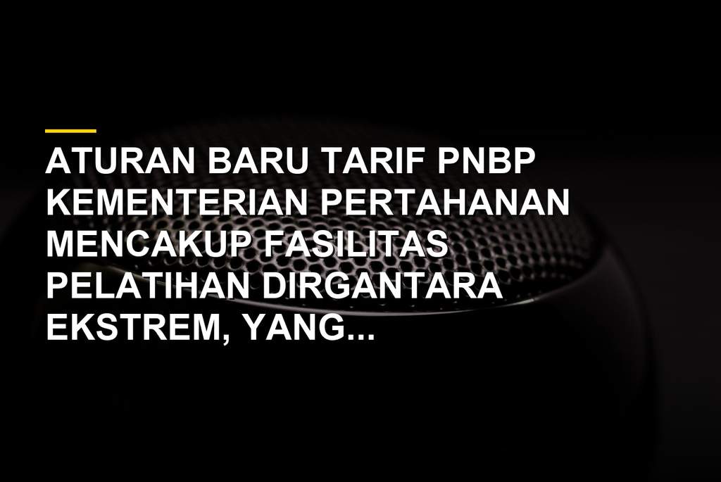 Ilustrasi fasilitas pelatihan dirgantara dan medis lanjutan dalam PP Nomor 18 Tahun 2026