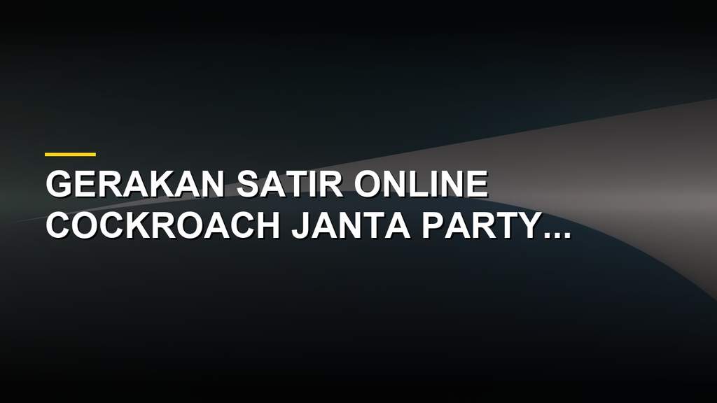 Ilustrasi gerakan Cockroach Janta Party yang mengguncang politik India