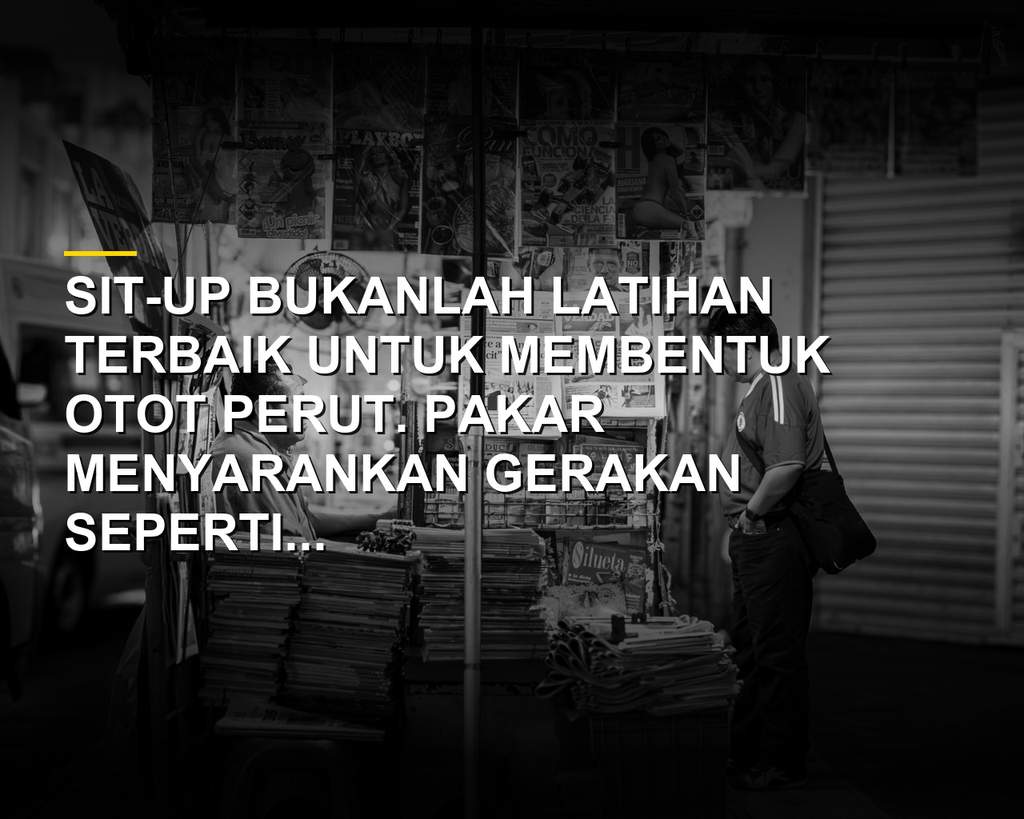 Ilustrasi gerakan plank alternatif sit-up untuk melatih otot perut