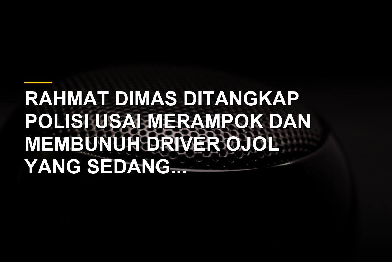 Ilustrasi kasus pembunuhan driver ojol di Tangerang oleh Rahmat Dimas