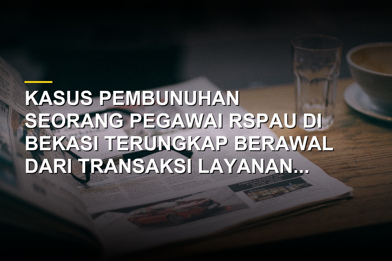 Ilustrasi kasus pembunuhan pegawai RSPAU di Bekasi akibat layanan seksual