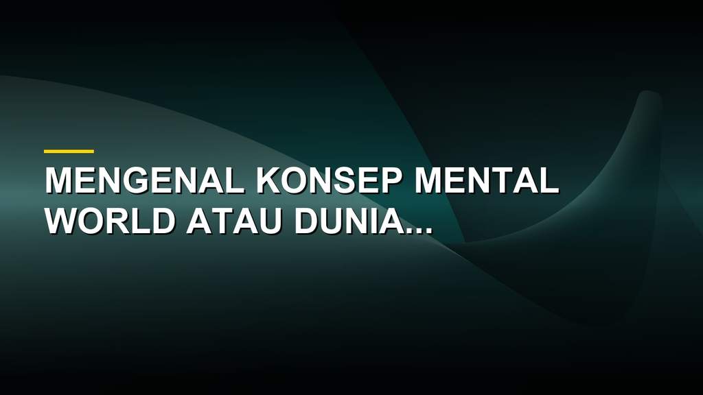 Ilustrasi konsep dunia mental atau mindscape dalam kajian metafisika