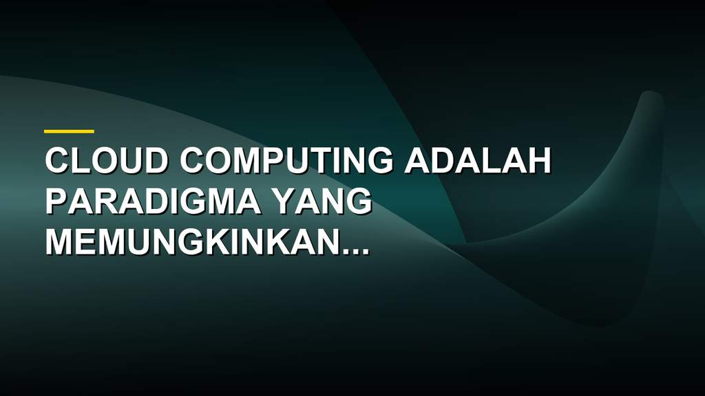 Ilustrasi konsep teknologi cloud computing dalam infrastruktur jaringan modern