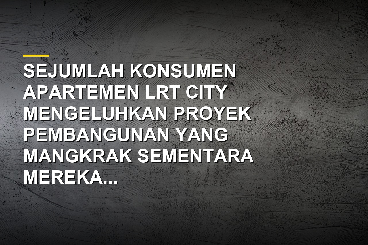 Ilustrasi konsumen apartemen LRT City yang mengeluhkan proyek mangkrak dan cicilan bank