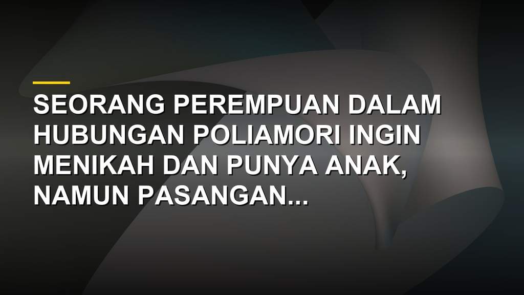 Ilustrasi pasangan poliamori duduk berdiskusi dengan latar belakang tanda tanya besar