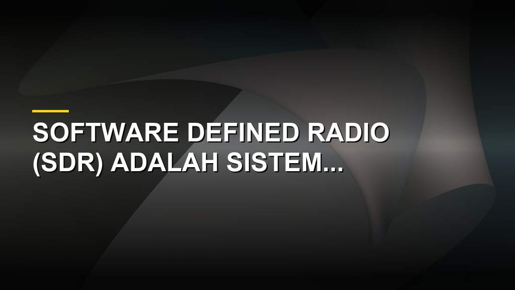 Ilustrasi perangkat Software Defined Radio untuk komunikasi modern