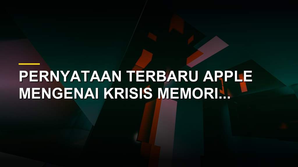 Ilustrasi perangkat teknologi Apple dan grafik pergerakan saham chip memori di pasar finansial