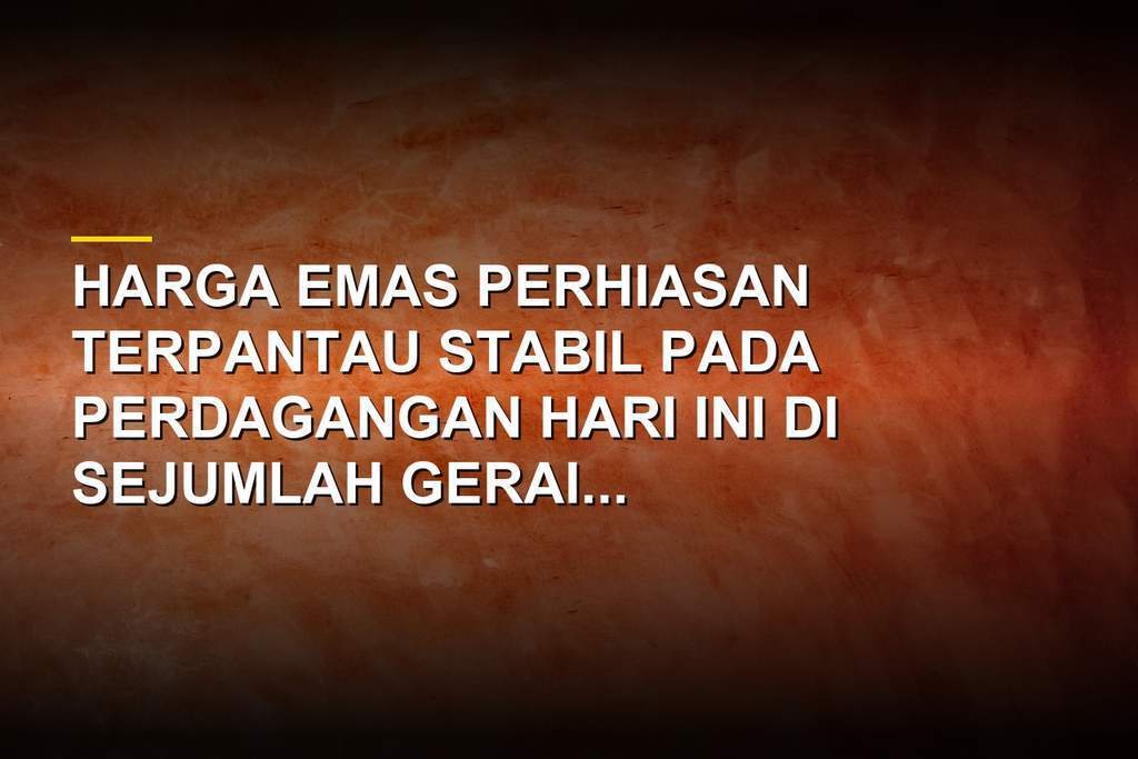 Ilustrasi perhiasan emas dan logam mulia di pasaran
