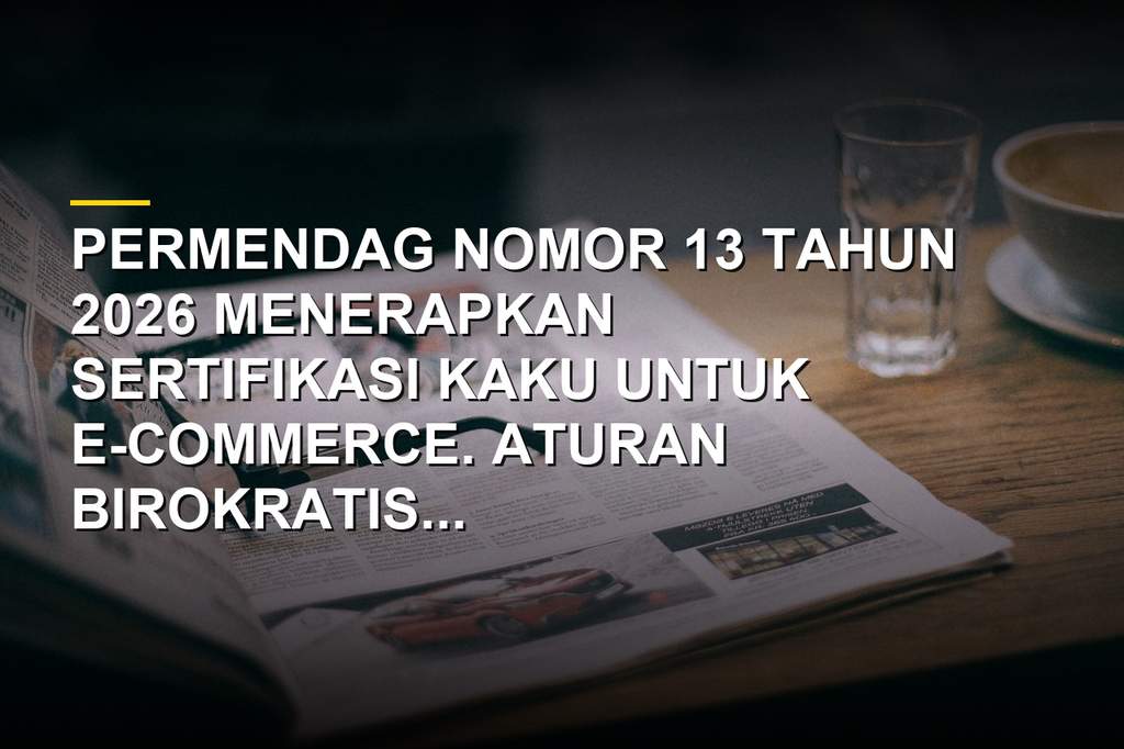 Ilustrasi Permendag Nomor 13 Tahun 2026 dan regulasi perdagangan online