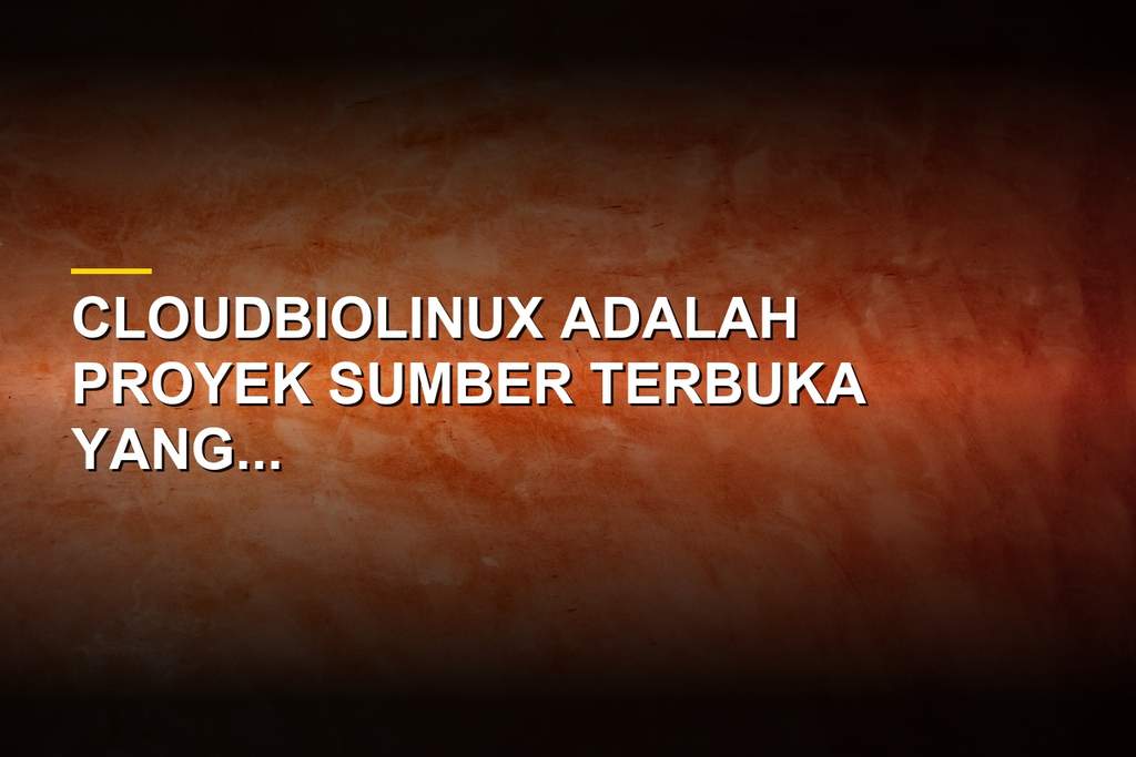 Ilustrasi platform CloudBioLinux untuk bioinformatika di cloud computing