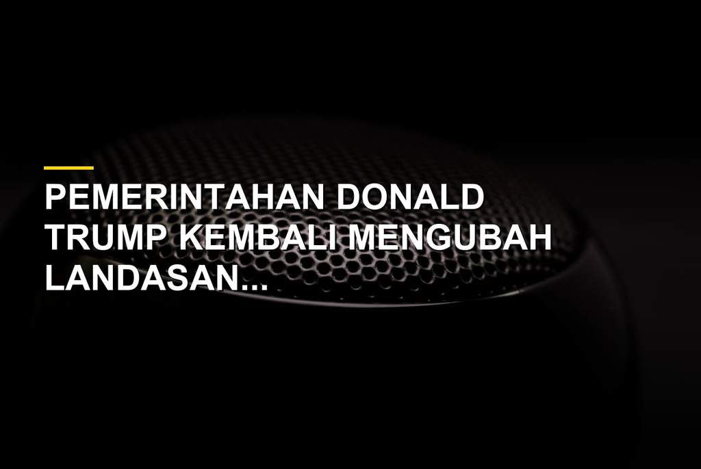 Ilustrasi Presiden Amerika Serikat Donald Trump saat menyampaikan kebijakan perdagangan dan tarif