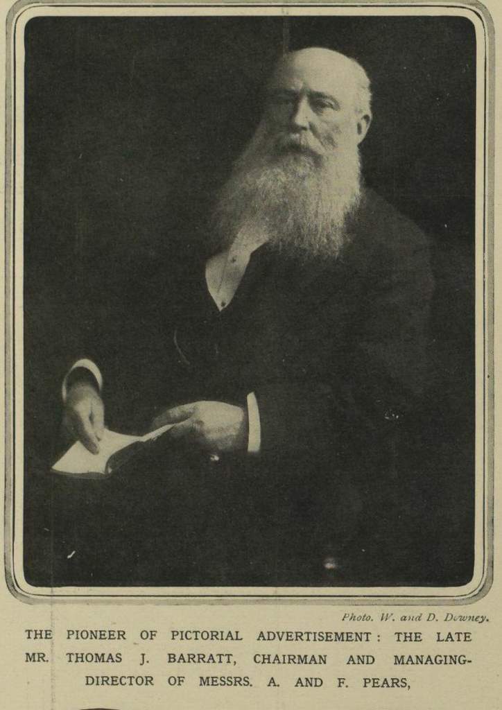 Ilustrasi profil Thomas J. Barratt pelopor periklanan modern