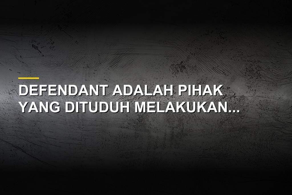 Ilustrasi proses persidangan dan posisi defendant di ruang pengadilan