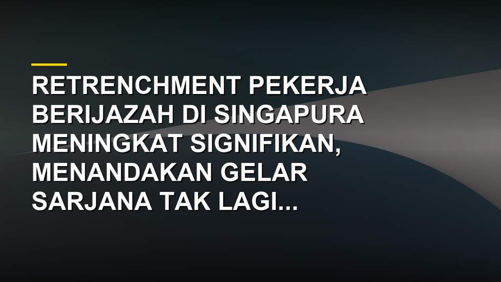 Ilustrasi toga dan ijazah sarjana dengan latar grafik penurunan pekerjaan