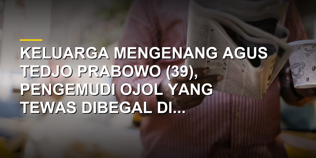 Istri ojol korban begal di Tangerang memeluk foto suami saat suasana duka