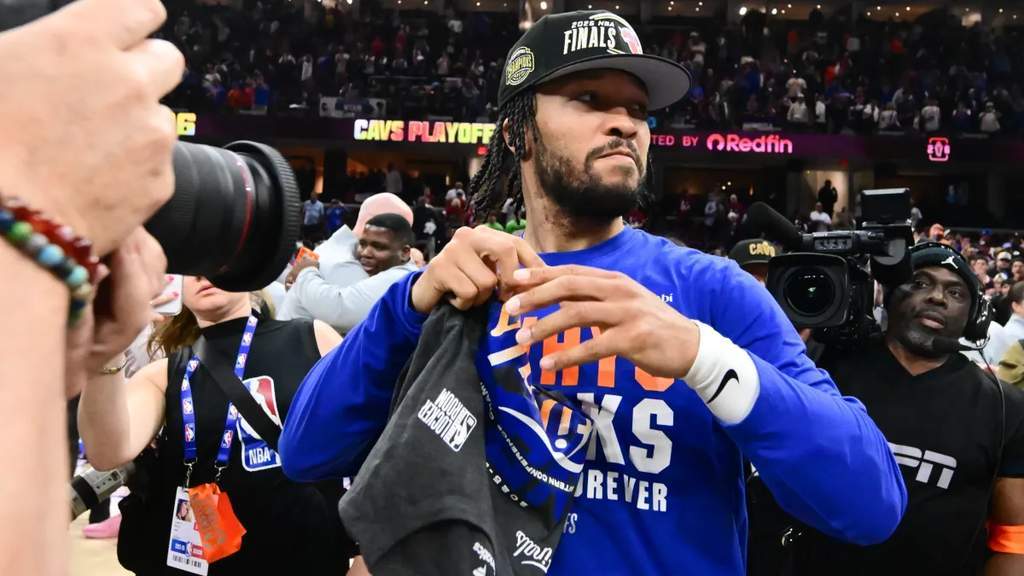 Pemain New York Knicks Jalen Brunson saat berlaga di kompetisi NBA