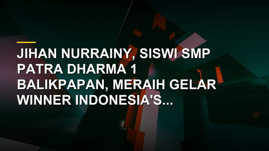 Jihan Nurrainy memegang piala Winner Indonesia's Girl Junior 2026 di atas panggung grand final Jakarta