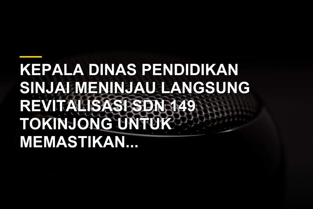 Kadisdik Sinjai Irwan Suaib meninjau revitalisasi sarpras SDN 149 Tokinjong didampingi pejabat dinas pendidikan