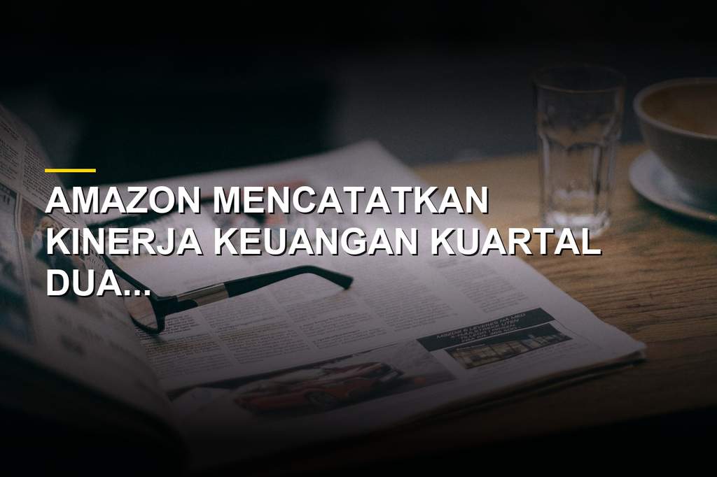 Kantor dan logo Amazon serta ilustrasi teknologi AI