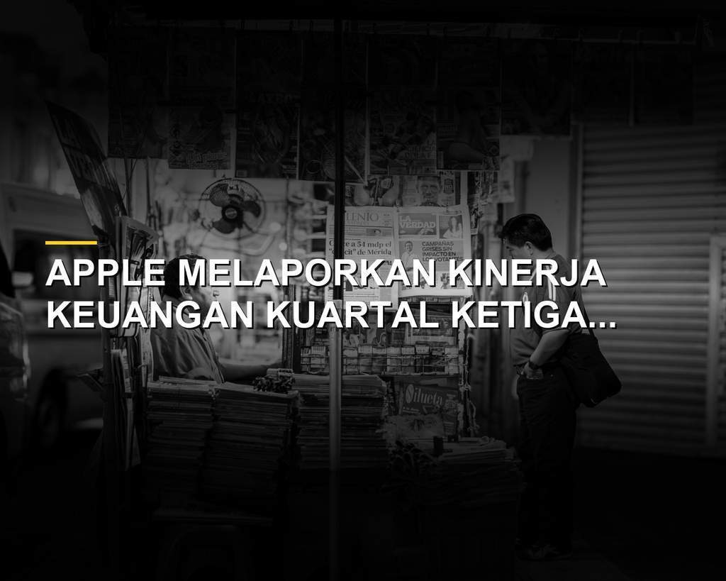Kantor pusat Apple di Cupertino dengan logo perusahaan yang ikonik