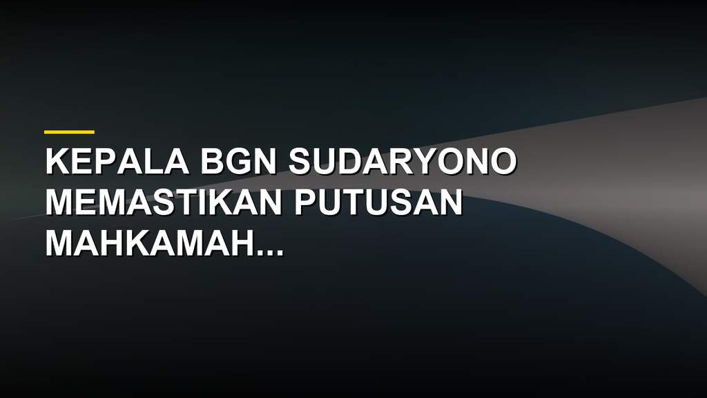 Kepala BGN Sudaryono memberikan keterangan pers terkait kelanjutan program Makan Bergizi Gratis