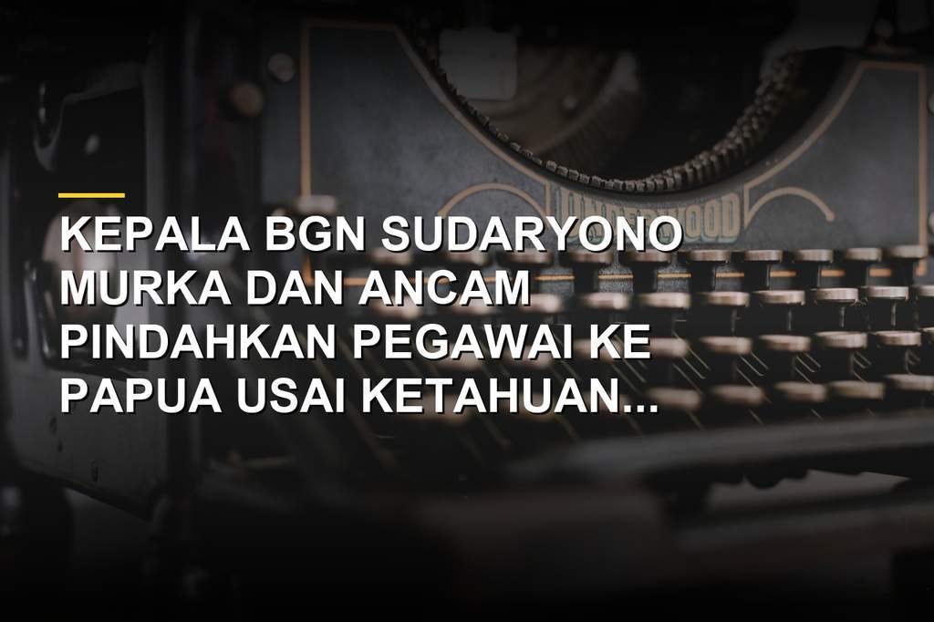 Kepala BGN Sudaryono menegur pegawai main HP saat rapat dan ancam pindahkan ke Papua