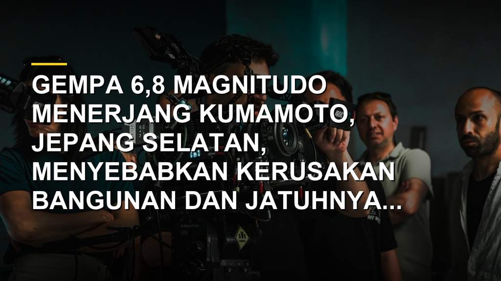 Kerusakan bangunan akibat gempa 6,8 magnitudo di Kumamoto Jepang selatan