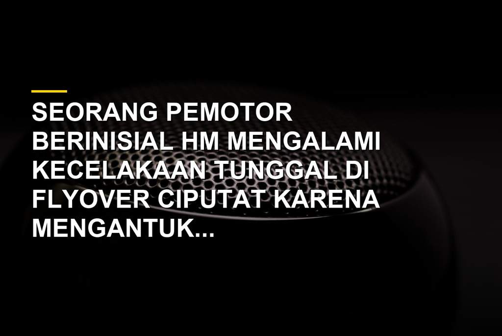 Kondisi sepeda motor merah yang mengalami kecelakaan tunggal di Flyover Ciputat Tangsel