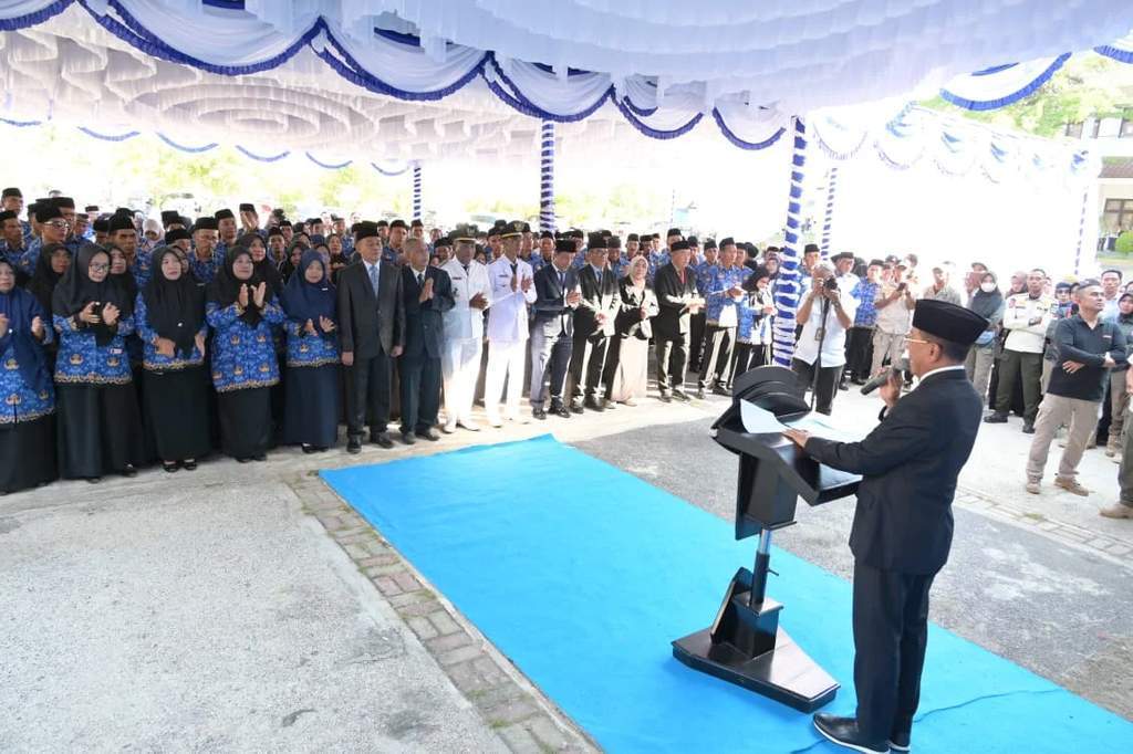 Suasana pelantikan pejabat Pemkab Bima oleh Bupati Ady Mahyudi