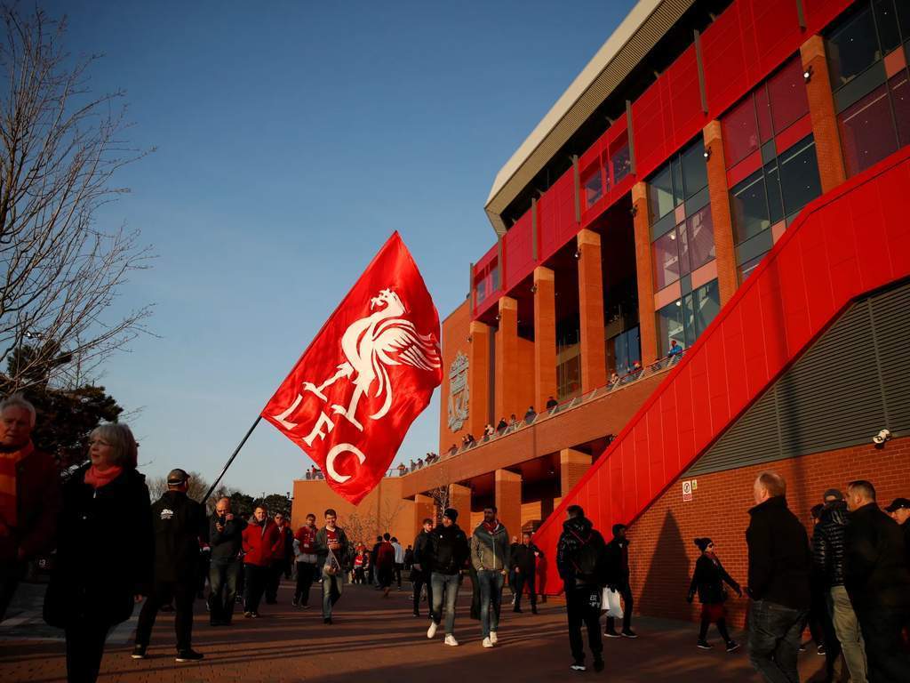 Stadion Anfield markas utama klub sepak bola Liverpool FC