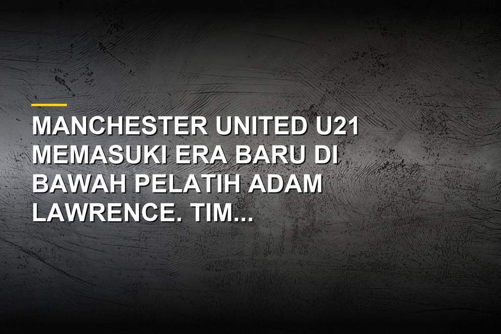 Logo Manchester United dengan latar belakang stadion Leigh Sports Village