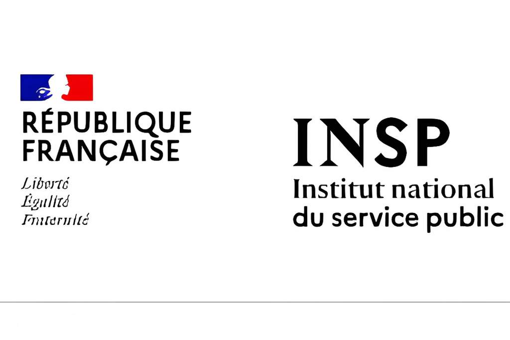Gedung dan lambang Institut National du Service Public INSP Prancis