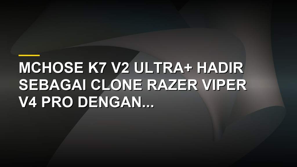 Mouse gaming Mchose K7 V2 Ultra+ berwarna hitam dengan aksen emas dan charging stand di sampingnya