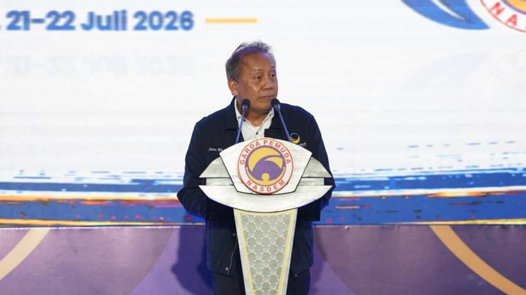 Saan Mustopa memberikan arahan pada Kongres II Garda Pemuda NasDem di Jakarta