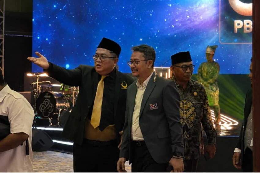 Sekjen Partai Perindo Ferry Kurnia Rizkiyansyah menghadiri perayaan milad ke-28 PBB di Jakarta