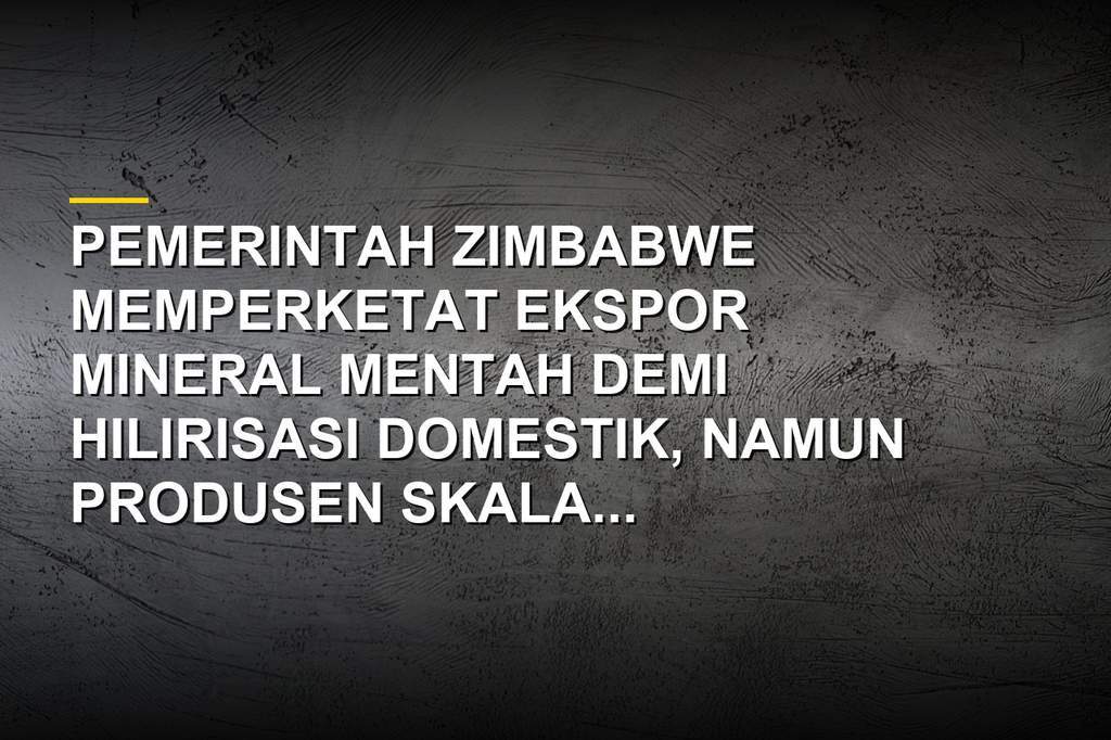 Pekerja tambang di lokasi pengolahan mineral Zimbabwe