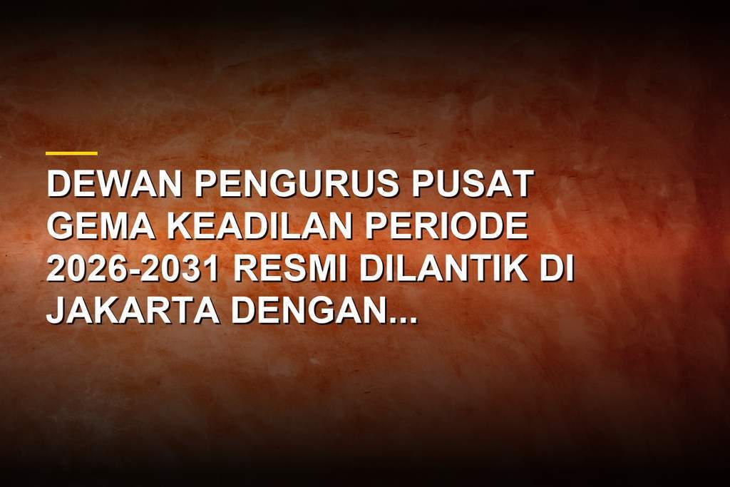 Pelantikan pengurus DPP Gema Keadilan periode 2026-2031 oleh Sekjen PKS di Jakarta