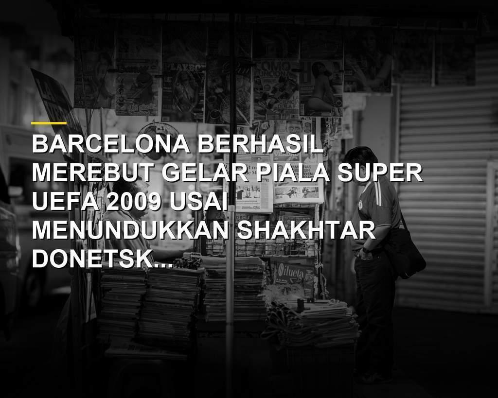Pemain Barcelona merayakan kemenangan Piala Super UEFA 2009 usai mengalahkan Shakhtar Donetsk di Monaco