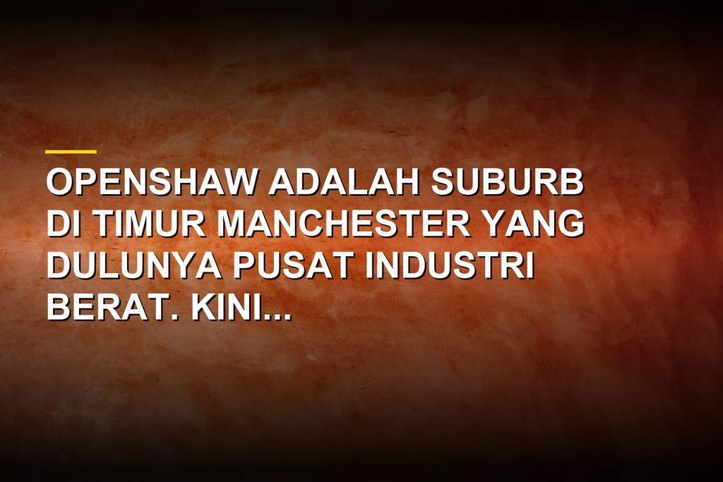 Pemandangan kawasan Openshaw di Manchester dengan pusat perbelanjaan Lime Square