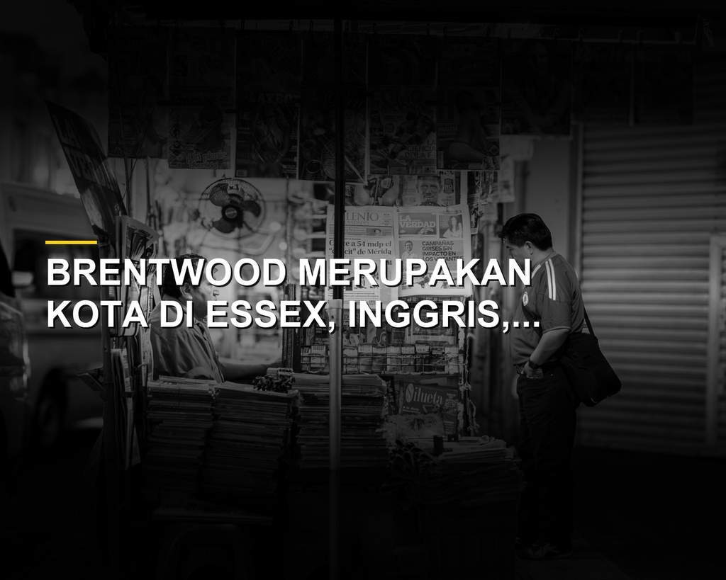 Pemandangan kawasan perkotaan dan jalan utama di Brentwood Essex
