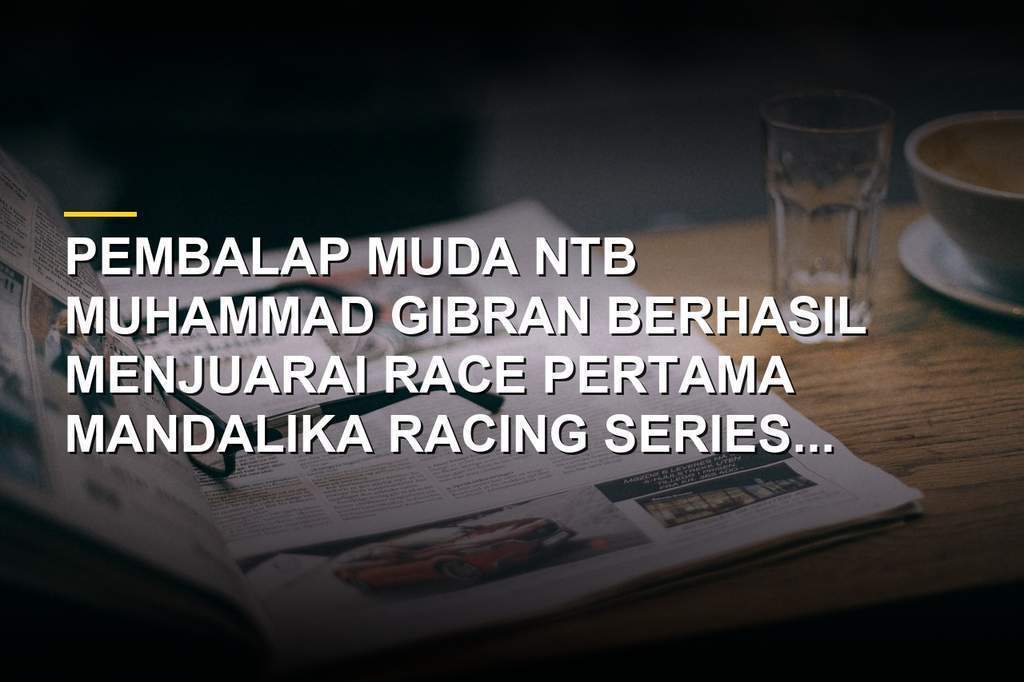 Pembalap NTB Gibran merayakan kemenangan race pertama MRS 2026 di Sirkuit Mandalika