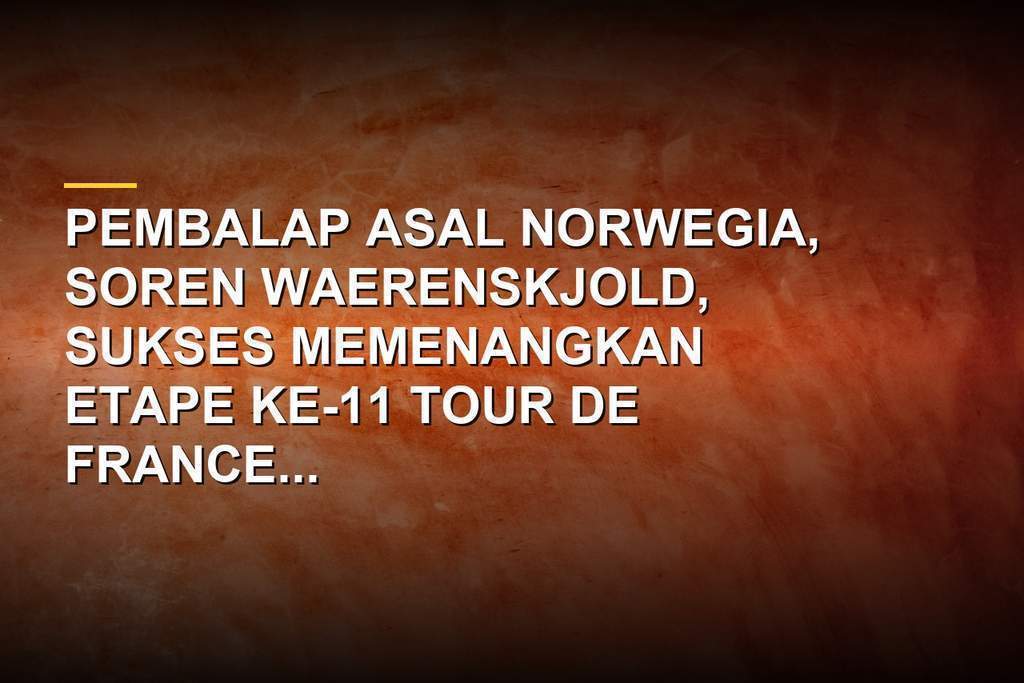 Pembalap sepeda Norwegia Soren Waerenskjold melakukan selebrasi saat memenangkan etape 11 Tour de France