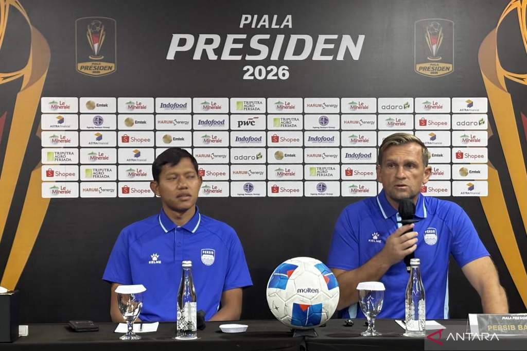Skuad Persib Bandung saat bersiap menghadapi Arema FC di Piala Presiden 2026