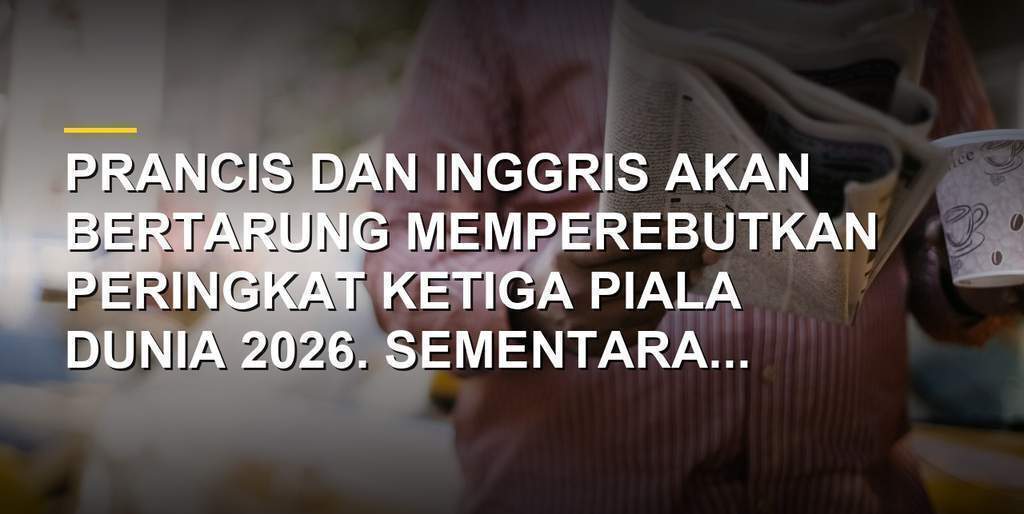 Pertandingan perebutan tempat ketiga World Cup 2026 antara Prancis dan Inggris