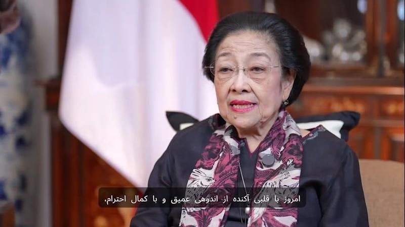 Pesan duka Megawati Soekarnoputri atas wafatnya Ayatollah Ali Khamenei tayang di TV Iran