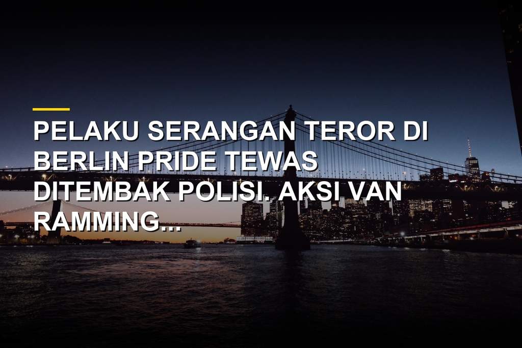 Petugas polisi bersenjata di lokasi serangan Berlin Pride dan pemandangan Taman Tiergarten