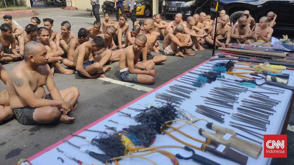Polresta Bengkulu amankan puluhan remaja diduga anggota geng motor resahkan warga