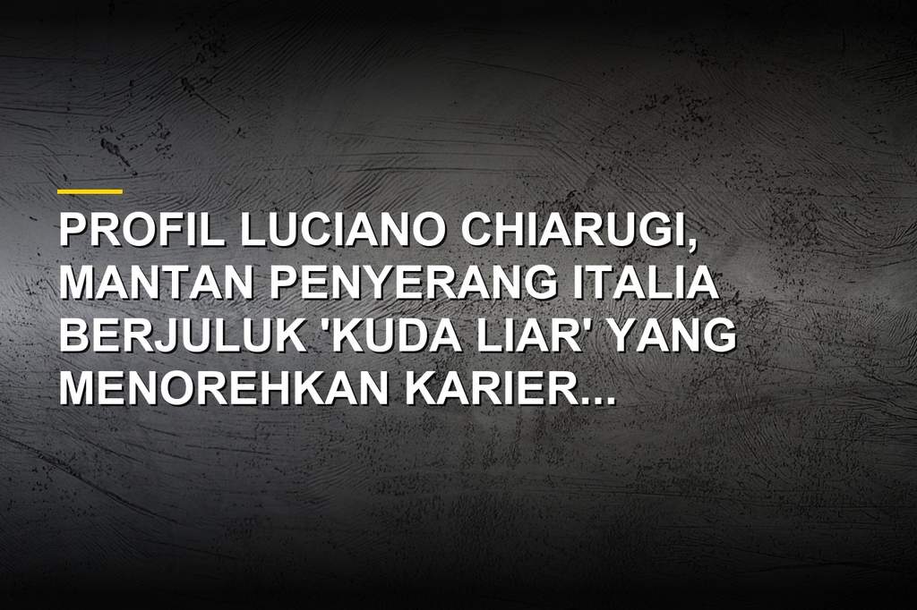 Potret Luciano Chiarugi, mantan pemain dan pelatih sepak bola Italia berjuluk Kuda Liar
