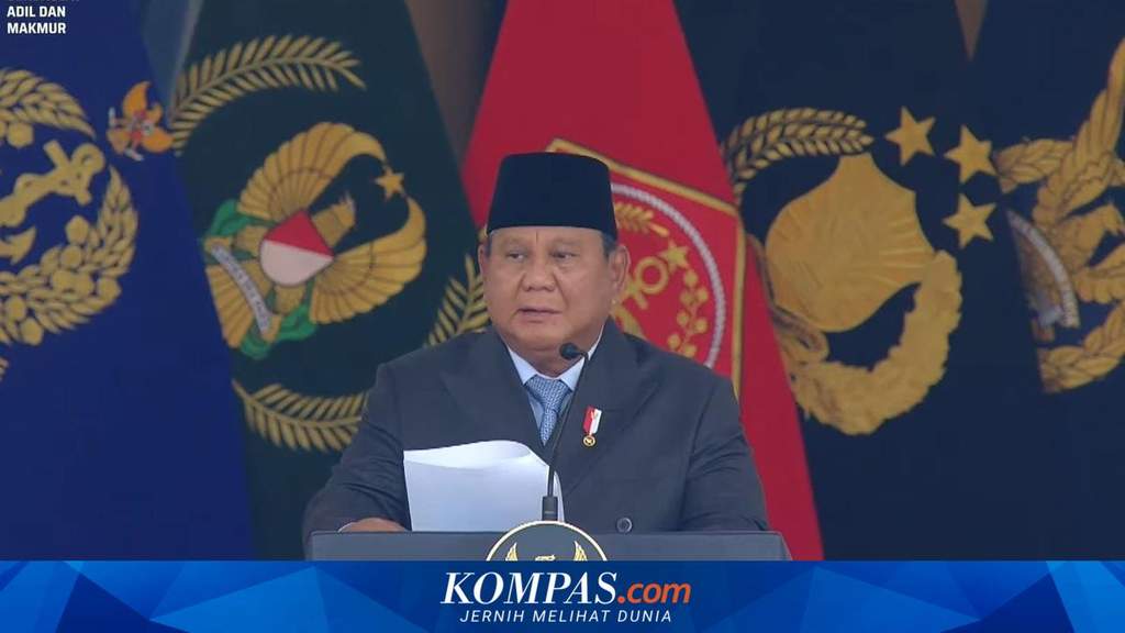 Presiden Prabowo Subianto melantik perwira remaja TNI Polri di Istana Merdeka Jakarta