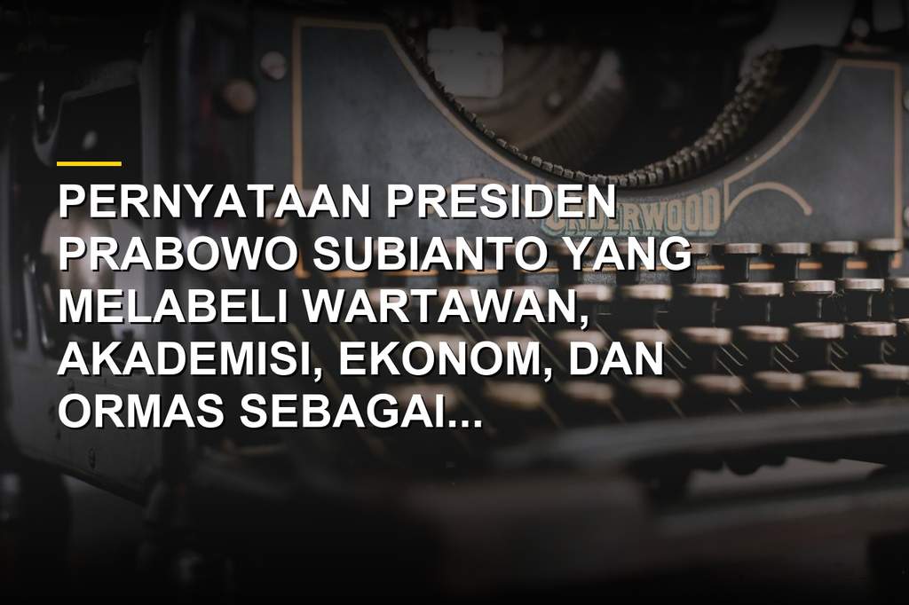 Pernyataan Prabowo Sebut Londo Ireng Dikecam Publik